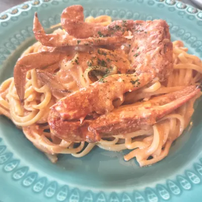 魚介パスタの写真